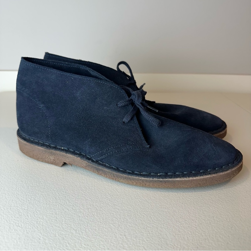 J.Crew Men’s Dark Blue Suede Made in Italy Casual Calvert Chukka Boots Size 10